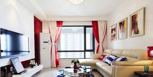 热情红色系100平两居室 打造80后浪漫婚房 