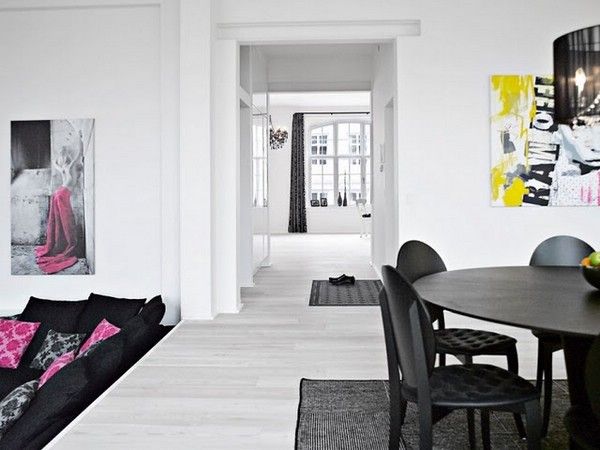 黑白碰撞超前卫设计 哥本哈根简约公寓(组图) 