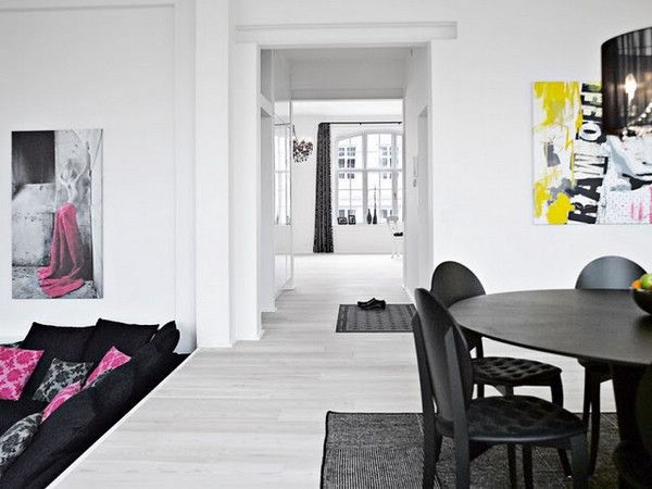 老房改建 哥本哈根的前卫黑白配色公寓（图） 