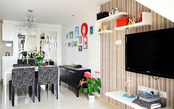 家具巧布置也能营造大空间 甜美清新小复式家 