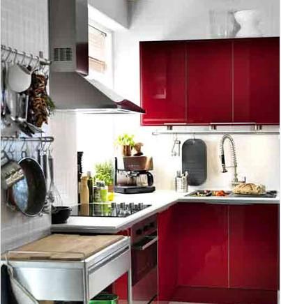 八款现代红色整体橱柜 给厨房“添油加醋” 