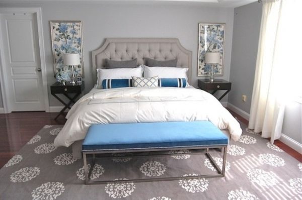 清新淡雅之感 20个美丽蓝灰色卧室设计(组图) 