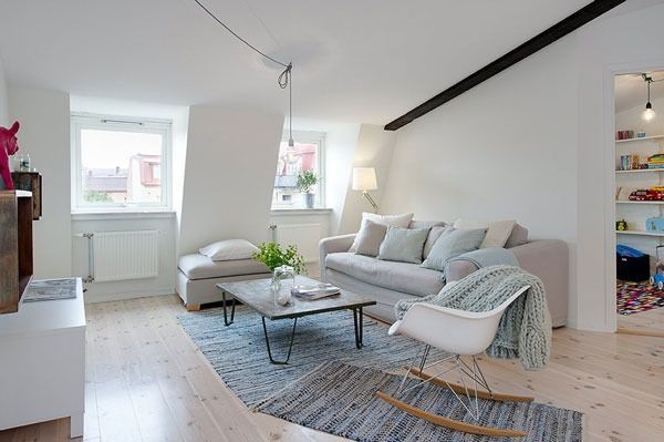小清新最爱的优雅 85平米瑞典屋顶公寓设计 