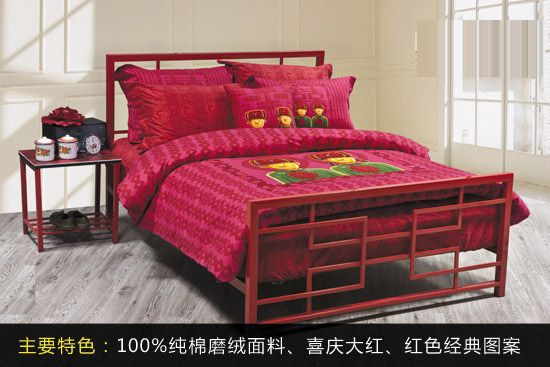 婚季卧室装饰 3款红色品牌床品添浪漫(图) 