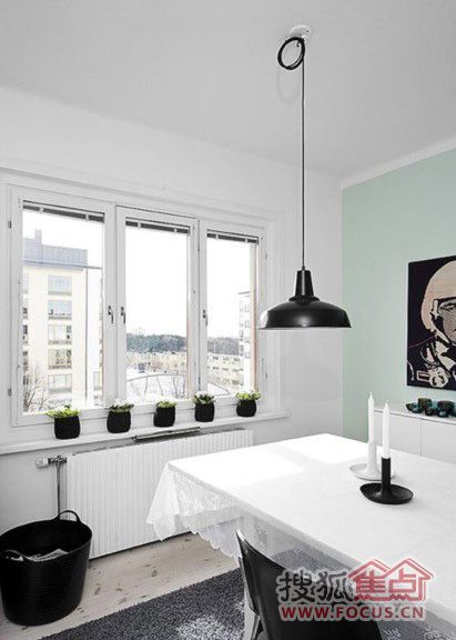 101平中等户型公寓设计 黑白空间的个性配色 