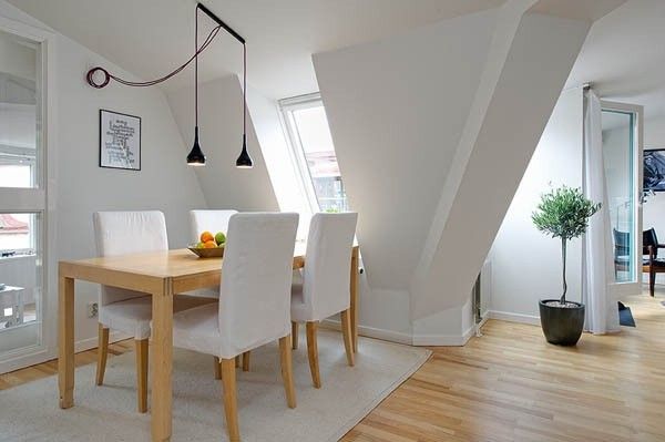 充满绝佳的光线 北欧风格的明亮白色公寓欣赏 