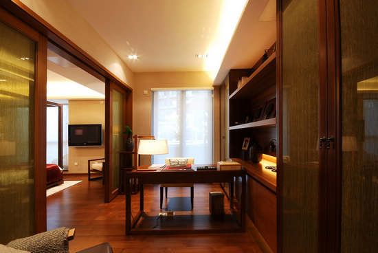 最流行的深色原木风 三居室装修完美效果图 