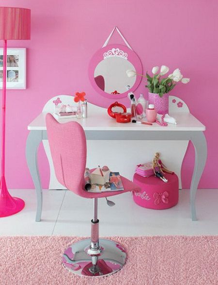 粉色衣柜公主梦 25款芭比娃娃主题卧室  