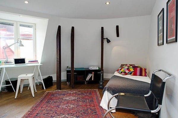 瑞典33平优雅公寓 重焕生机的百年老屋（图） 