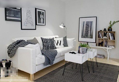 恬静的黑白单身公寓 现代极简小户型设计(图) 