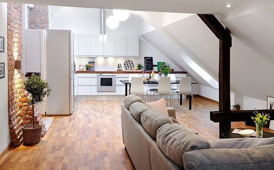 巧用阁楼优势 瑞典时尚温馨小公寓（组图） 