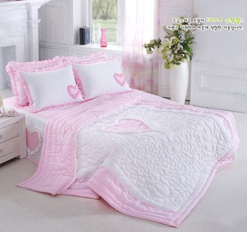 韩式床品打造暖色调甜美公主房(图) 