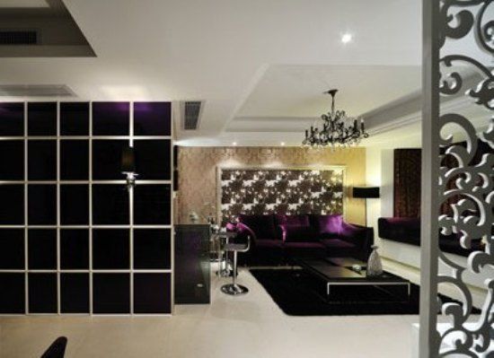紫色浪漫白领公寓 华贵大方的三居美丽家居 