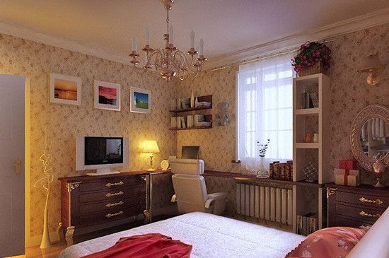 柔和暖色调 60平欧式温馨老人房设计（图） 