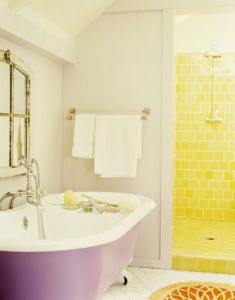 彩色瓷砖 让你的浴室亮起来 