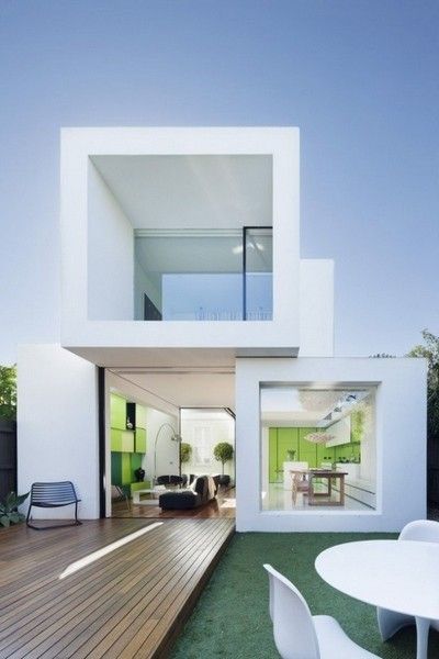 白色与绿色简单搭配 小清新别墅设计（组图） 
