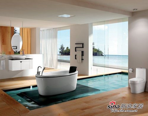 北美风格：安华卫浴“安大略”整体卫浴空间