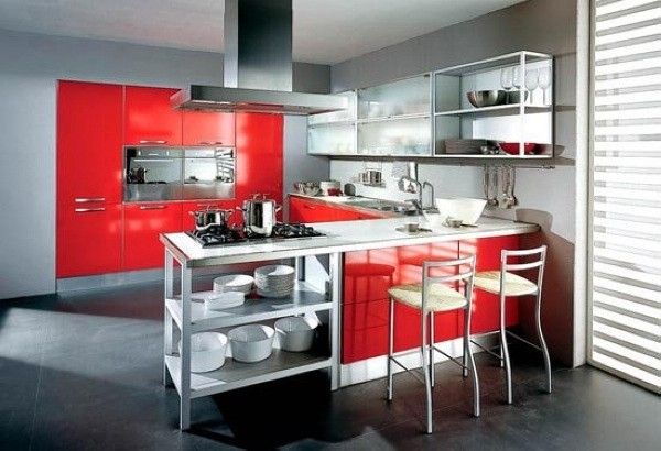 享受积极热烈的生活 20款红色厨房设计欣赏  