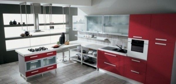 20款红色厨房 享受积极热烈的生活（组图） 