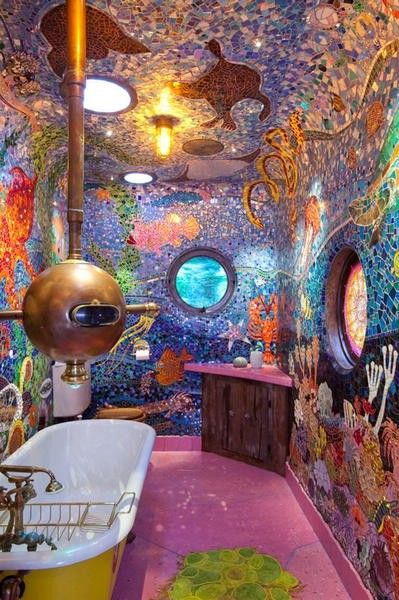 惊讶！主题旅馆浴室是艘“潜水艇”（组图） 