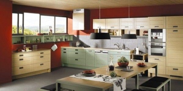 20款红色厨房设计 享受积极热烈生活体验(图) 