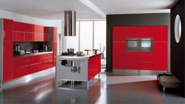 20款红色厨房设计 享受积极热烈生活体验(图) 