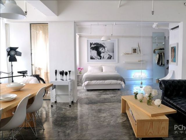 白色调质感方案 LOFT房型的小空间大魅力 