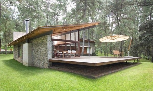木质石材清新风 墨西哥生态自然大宅设计(图) 