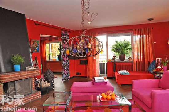彩色时尚瑞典公寓 用红诠释个性家居（组图） 