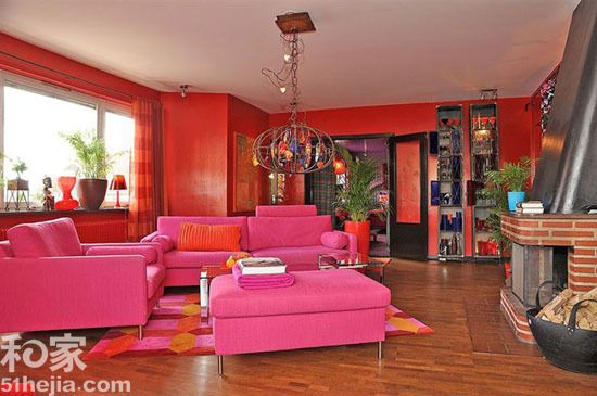 彩色时尚瑞典公寓 用红诠释个性家居（组图） 