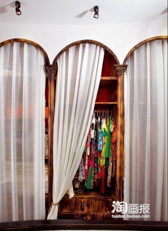 驴友回归打造44平米个性家 波西米亚风衣柜！ 