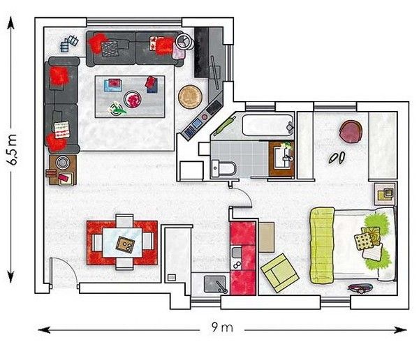 生活空间 小户型的精彩 3款50平内家居设计 