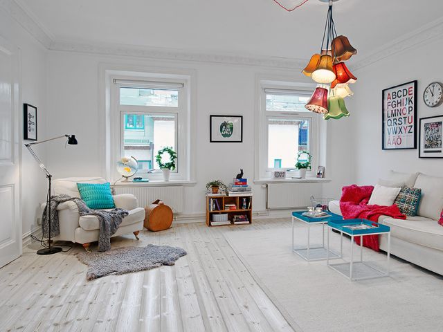 70平米北欧风格的一居室 梦幻白的大空间 