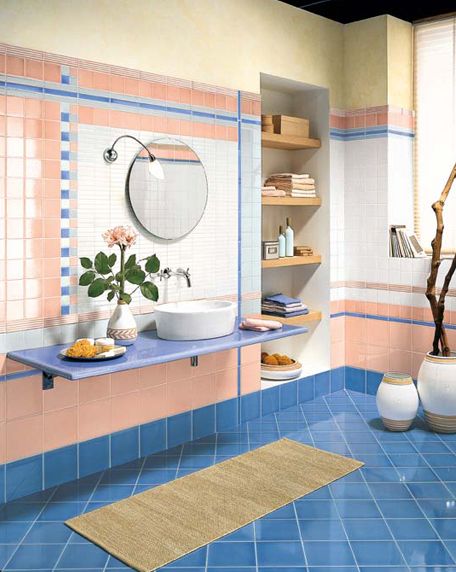 浴室瓷砖铺设的20个华丽创意（图） 
