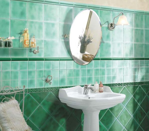 浴室瓷砖铺设的20个华丽创意（图） 