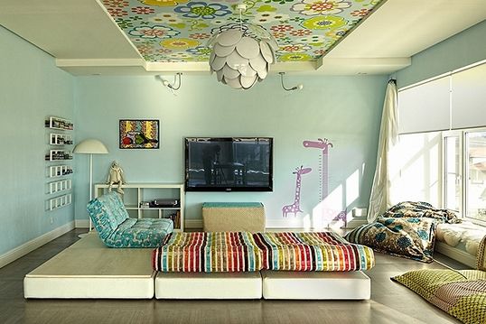 俄罗斯乡村风公寓 充满童趣的色彩空间(组图) 