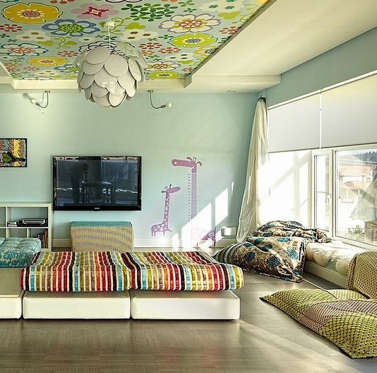 俄罗斯乡村风公寓 充满童趣的色彩空间(组图) 