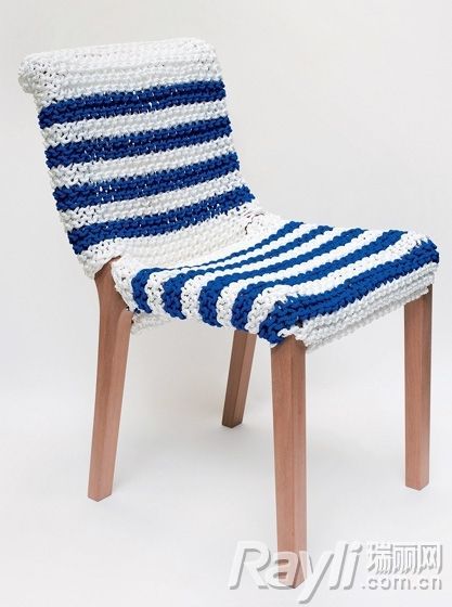 francedesign 蓝白条纹餐椅 