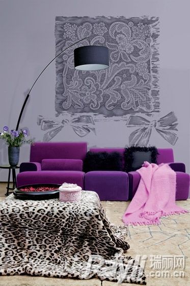 粉紫色盖毯温暖的性感符号