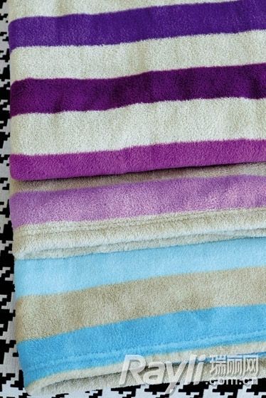 多彩条纹盖毯ESPRIT床品