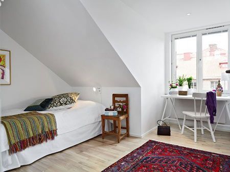 纯色北欧风格 20平米卧室里的小温暖（组图） 