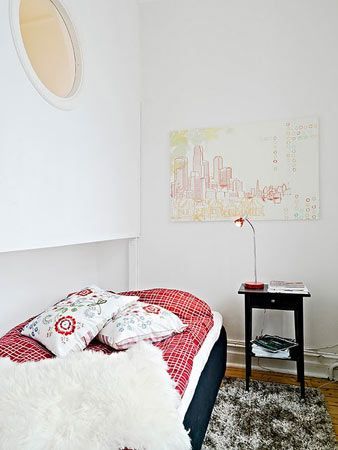 纯美北欧风格 20平米卧室里的小温暖（组图） 
