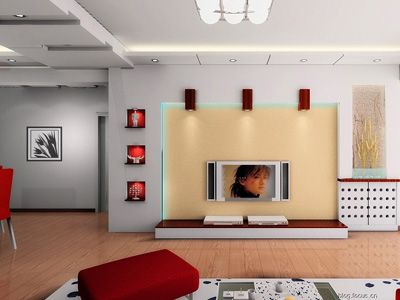 让客厅魅力指数爆棚 70款电视背景墙设计(图) 