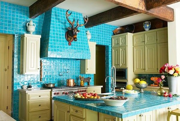 精彩墙面装饰 30种厨房瓷砖设计（图） 