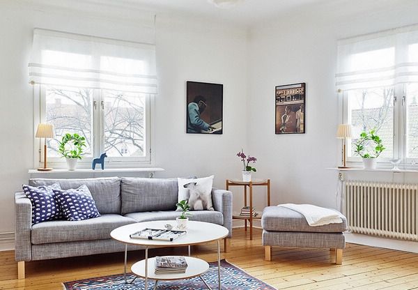 纯净白盆栽绿+温馨布艺 清新舒适的北欧之家 