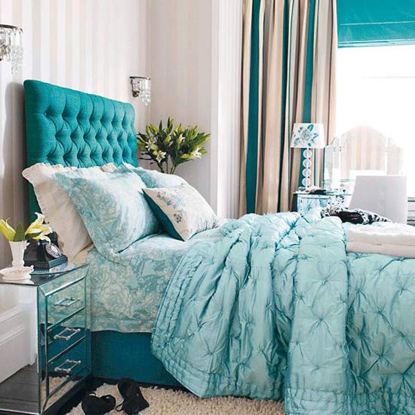 时尚蓝色卧室设计方案 温馨独具气质（组图） 