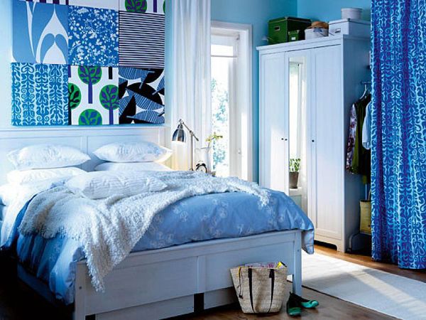 时尚蓝色卧室设计方案 温馨独具气质（组图） 
