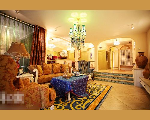 地中海风格婚房 感受黄金般亮丽的海外风情 