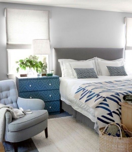 清新淡雅 舒适温馨 20个美丽蓝灰色卧室设计 