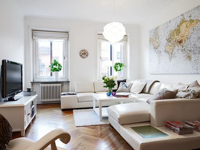 73平米北欧古典白色公寓 回味上世纪经典 